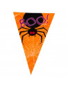 Tradineur - Banderitas para Halloween - Fabricado en plástico - Adorno para decoración - 3 Metros - Color Negro y Naranja