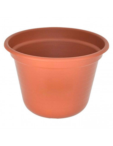 Tradineur - Maceta de plástico - Diseño de rayas - Macetero, tiesto para plantas, flores, balcón, terraza, hogar - Ø 40 x 30,5 c
