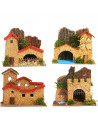 Tradineur - Torre con Fuente de 20 x 16 para belén de Navidad, 4 Modelos Surtidos