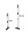 Tradineur - Limpiacristales telescópico con mango extensible -  Fabricado en acero y plástico - Desde 59 cm hasta 96 cm