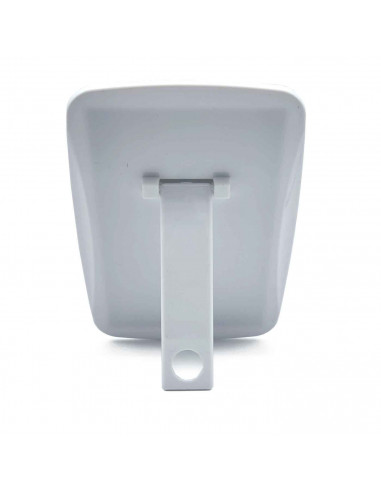 Tradineur - Espejo rectangular - Fabricado en plástico - Incluye soporte para mantenerlo en pie - 19,1 x 13,9 cm - color blanco