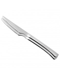 Tradineur - Set de 2 cuchillos chuleteros - Fabricado en acero inoxidable - Ideal para cortar alimentos - 22 x 1,7 x 0,6 cm