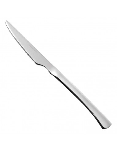 Tradineur - Set de 2 cuchillos chuleteros - Fabricado en acero inoxidable - Ideal para cortar alimentos - 22 x 1,7 x 0,6 cm