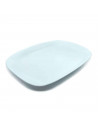 Tradineur - Fuente rectangular "Parma" - Fabricado en vidrio opal - apto para lavavajillas. - 2 x 33,2 x 24,5 cm - Color Blanco
