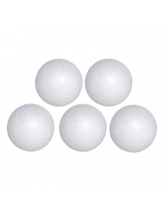 Tradineur - Pack de 5 bolas poliestireno - Técnica de lentejuelas, técnica de servilletas, fieltro, manualidades, decoración - c