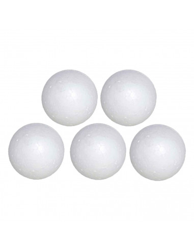 Tradineur - Pack de 5 bolas poliestireno - Técnica de lentejuelas, técnica de servilletas, fieltro, manualidades, decoración - c