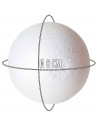 Tradineur - Pack de 5 bolas poliestireno - Técnica de lentejuelas, técnica de servilletas, fieltro, manualidades, decoración - c