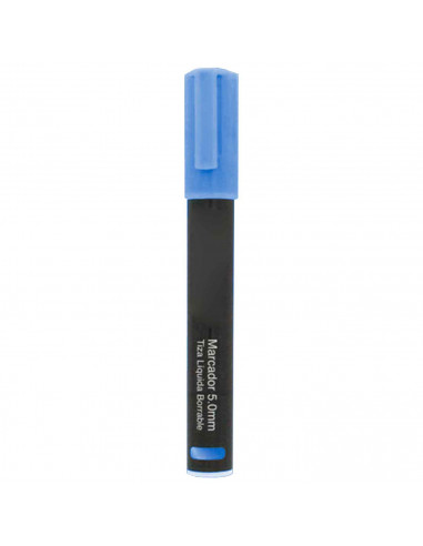 Tradineur - Marcador de tiza líquida para pizarra - Borrable - punta reversible (redonda y biselada) - Ideal para diseño comerci