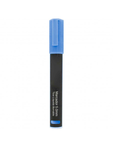 Tradineur - Marcador de tiza líquida para pizarra - Borrable - punta reversible (redonda y biselada) - Ideal para diseño comerci