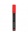 Tradineur - Marcador de tiza liquida color rojo borrable con punta reversible (redonda y biselada) - Ideal para diseño comercial