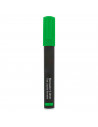 Tradineur - Marcador de tiza liquida color verde borrable con punta reversible (redonda y biselada) - Ideal para diseño comercia