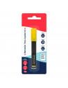 Tradineur - Marcador de tiza liquidad color oro borrable con punta reversible (redonda y biselada) - Ideal para diseño comercial