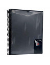 Tradineur - Carpeta con 50 fundas - Encuadernación en espiral - Tamaño A4 - Incluye bolsillo, Goma elástica de cierre - 31 x 26