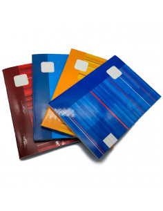 Tradineur - Pack de 4 libretas rayadas - Formato A5 - 48 páginas (90 gr) - Cuaderno a rayas grapado - Tapa blanda - 21,2 x 15 cm
