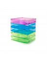 Tradineur - Pack de 3 bandejas de oficina translúcidas - Fabricado en plástico - Para oficinas, trabajo, estudio, habitación, ho