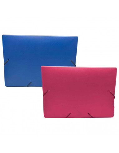 Tradineur - Pack de 2 carpetas para proyectos - Fabricado en plástico rígido - 5 cm de grosor - Color surtido - 32 x 23,2 x 5,3