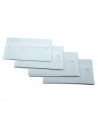 Tradineur - Pack de 80 sobres tipo carta, de color blanco. Medidas de 11 x 22 cm con cierre desilicona autoadhesiva. 3 x 20 mini