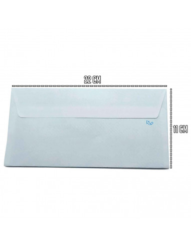 Tradineur - Pack de 80 sobres tipo carta, de color blanco. Medidas de 11 x 22 cm con cierre desilicona autoadhesiva. 3 x 20 mini