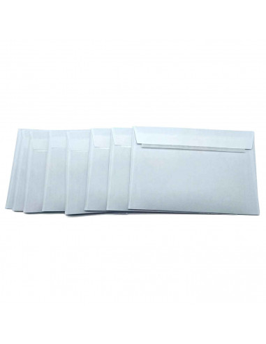 Tradineur - Pack de 80 sobres especial para invitaciones.cartas..., de color blanco. Medidas de 12 x 17.6 cm con cierre de humed