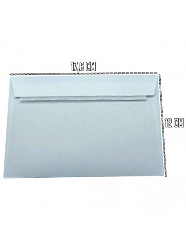 Tradineur - Pack de 80 sobres especial para invitaciones.cartas..., de color blanco. Medidas de 12 x 17.6 cm con cierre de humed