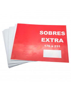 Tradineur - Pack de 40 sobres tamaño medio/grande, de color blanco. Medidas de 17,6 x 23,1 cm con cierre desilicona autoadhesiva