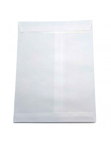 Tradineur - Pack de 40 sobres tamaño medio/grande, de color blanco. Medidas de 17,6 x 23,1 cm con cierre desilicona autoadhesiva