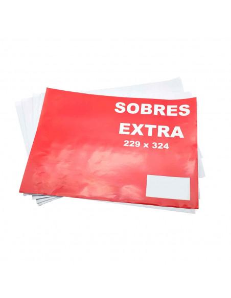 Tradineur - Pack de 20 sobres tipo A4, de color blanco. Medidas de 22,9 x 32,4 cm con cierre desilicona autoadhesiva. 4 x 10 min