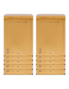 Tradineur - Pack de 10 sobres acorchados de burbujas - Fabricados en papel - Ideal para sus envíos con total seguridad - 27,5 x