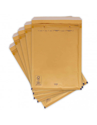 Tradineur - Pack de 10 sobres acorchados de burbujas - Fabricados en papel - Ideal para sus envíos con total seguridad - 27,5 x