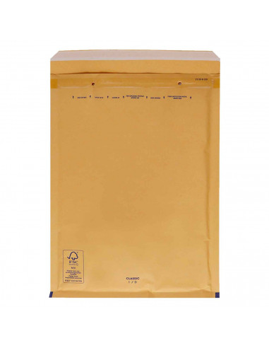 Tradineur - Pack de 10 sobres acorchados de burbujas - Fabricados en papel - Ideal para sus envíos con total seguridad - 27,5 x