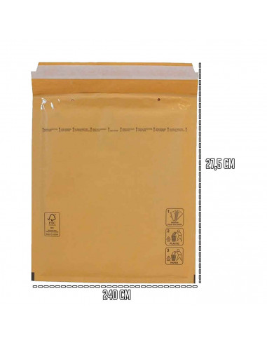 Tradineur - Pack de 10 sobres acorchados de burbujas - N.º 15- Fabricados en papel - Ideal para sus envíos con total seguridad -