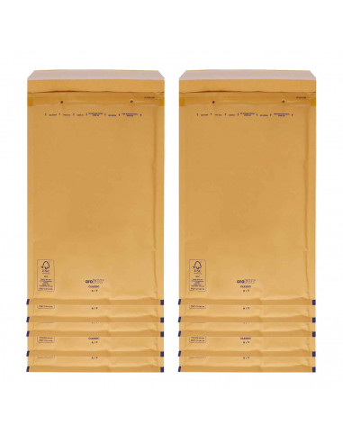 Tradineur - Pack de 10 sobres acorchados de burbujas - N.º 16 - Fabricados en papel - Ideal para sus envíos con total seguridad