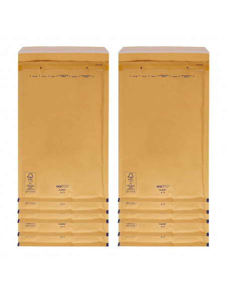 Tradineur - Pack de 10 sobres acorchados de burbujas - N.º 16 - Fabricados en papel - Ideal para sus envíos con total seguridad