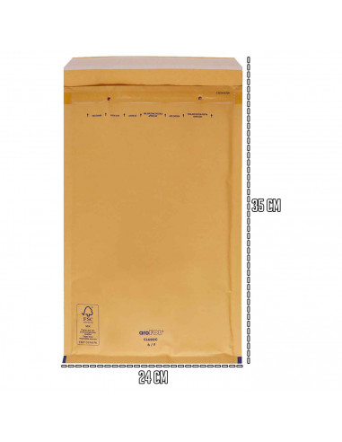 Tradineur - Pack de 10 sobres acorchados de burbujas - N.º 16 - Fabricados en papel - Ideal para sus envíos con total seguridad