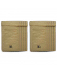 Tradineur - Pack de 10 sobres acorchados de burbujas - Fabricados en papel - Ideal para sus envíos con total seguridad - 21,5 x