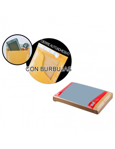 Tradineur - Pack de 10 sobres acorchados de burbujas - Fabricados en papel - Ideal para sus envíos con total seguridad - 21,5 x