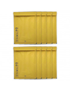 Tradineur - Pack de 10 sobres acorchados de burbujas - N.º 17 - Fabricados en papel - Ideal para sus envíos con total seguridad