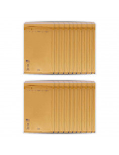 Tradineur - Pack de 20 sobres acorchados de burbujas - N.º 12 - Fabricados en papel - Ideal para sus envíos con total seguridad