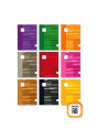 Tradineur - Pack de 6 cuadernos / libretas cuadriculados sin anillas de color surtido con medidas de 22 x 17 cm, ideal para el c