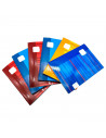 Tradineur - Pack de 6 cuadernos / libretas rayados dobles sin anillas de color surtido con medidas de 21 x 15 cm, ideal para el