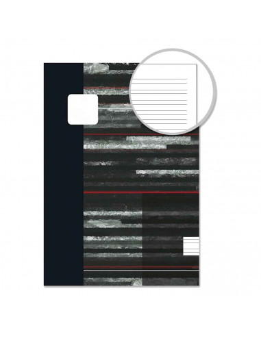 Tradineur - Pack de 6 cuadernos / libretas rayados dobles sin anillas de color surtido con medidas de 21 x 15 cm, ideal para el