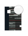Tradineur - Pack de 6 cuadernos / libretas rayados dobles sin anillas de color surtido con medidas de 21 x 15 cm, ideal para el