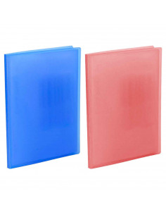 Tradineur - Pack de 2 carpetas de 30 fundas - Encuadernación ordinaria - Tamaño A4 - Fabricado en plástico PVC resistente - 31 x