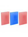 Tradineur - Pack de 3 carpetas de 10 fundas - Encuadernación ordinaria - Tamaño A4 - Fabricado en PVC resistente - 31 x 24 cm -