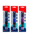 Tradineur - Pack de 6 bolígrafos retráctiles - Fabricado en plástico PVC - Tinta aceite - Punta de 1mm - Color Surtido.