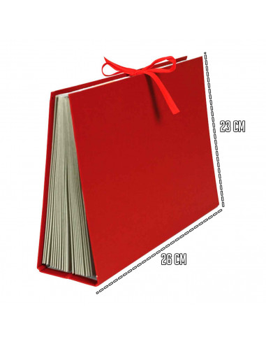 Tradineur - Archivador AZ - Formato A5+ - Fabricado en cartón forrado - Organizador de documentos - 26 x 23 cm - Color Rojo Burd