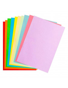 Tradineur - Pack de 4 blocks de 10 cartulinas - Tamaño/Formato A4 - Ideal para que los niño hagan manualidades en la escuela y e
