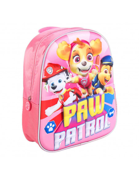 Tradineur - Mochila infantil en 3D con diseño de la Patrulla Canina, ideal para la escuela. Medidas de 25 x 31 x 10 cm para colg