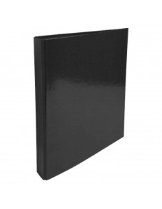 Tradineur - Carpeta A-Z  y 4 anillas metalicas - Formato A4 - Fabricado en cartón - 32 x 26 x 5 cm - Color Negro