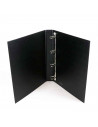 Tradineur - Carpeta A-Z  y 4 anillas metalicas - Formato A4 - Fabricado en cartón - 32 x 26 x 5 cm - Color Negro